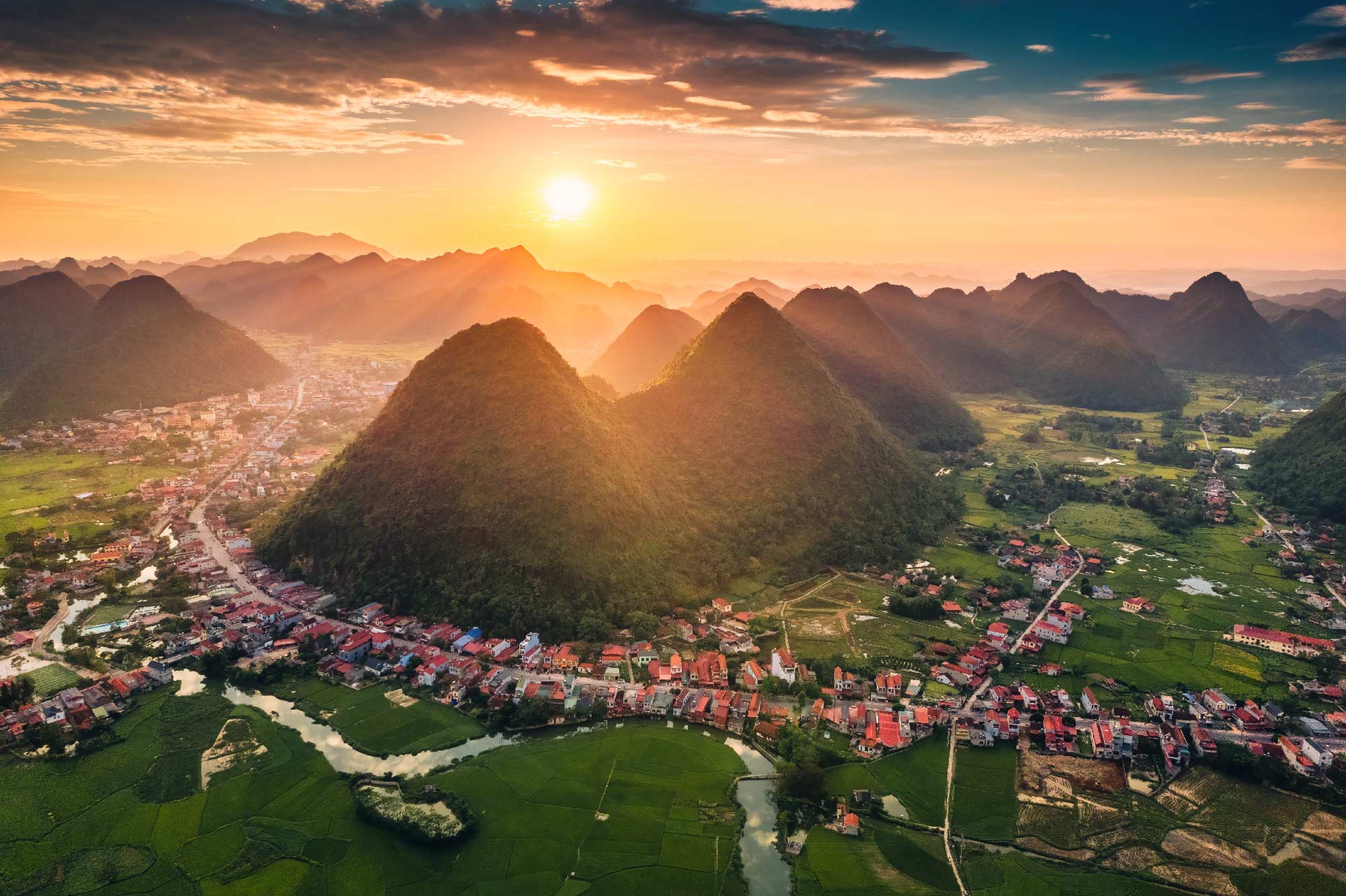 Atardecer de yangsho China